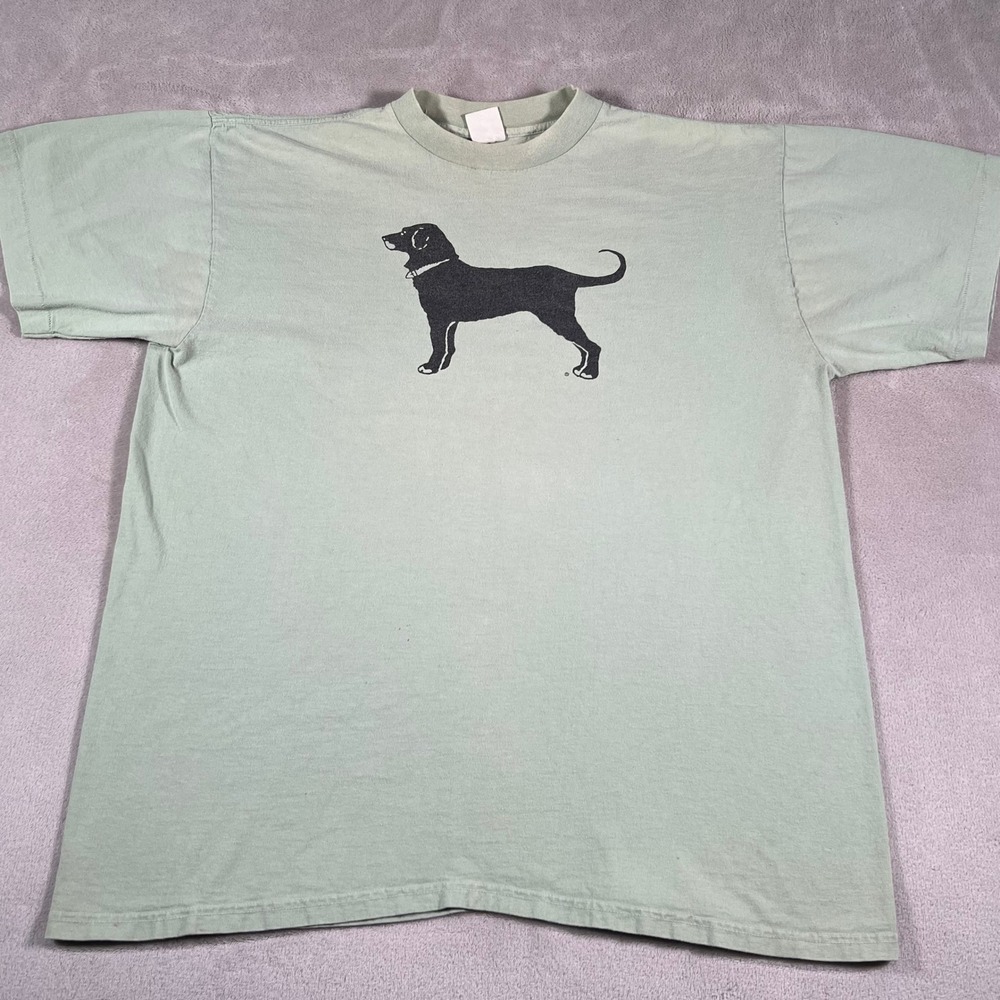 Vintage 90s The Black Dog Marthas Vineyard T-Shirt Men's Size XXL Green READ*